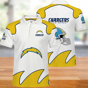 Los Angeles Chargers Polo Shirts White