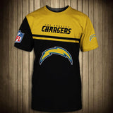 Los Angeles Chargers T shirt 3D Hand Skull Short Sleeve