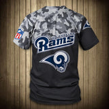 Los Angeles Rams Military T Shirt 3D Short Sleeve