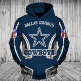 Low Price Dallas Cowboys Hoodie 3D Helmet With Zipper, Pullover
