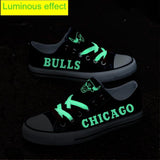 Cheap Custom Chicago Bulls Shoes Limited Letter Glow In The Dark Shoes Laces