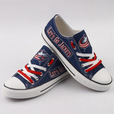 Low Price NHL Shoes Custom Columbus Blue Jackets Shoes For Sale Super Comfort