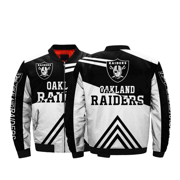 Lower Price NFL Jacket Men Oakland Raiders Bomber Jacket For Sale – 4 Fan  Shop