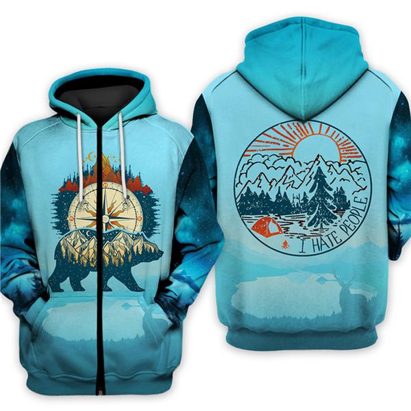 3d camping online hoodie