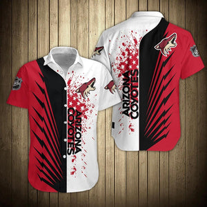 Men's Arizona Coyotes Shirts Button-Down Short Sleeve