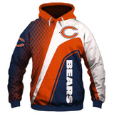 Men's Chicago Bears Hoodies Cheap 3D Sweatshirt Pullover