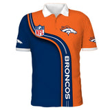 Men's Denver Broncos Polo Shirt 3D