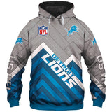 Men's Detroit Lions Hoodies Cheap 3D Sweatshirt Pullover