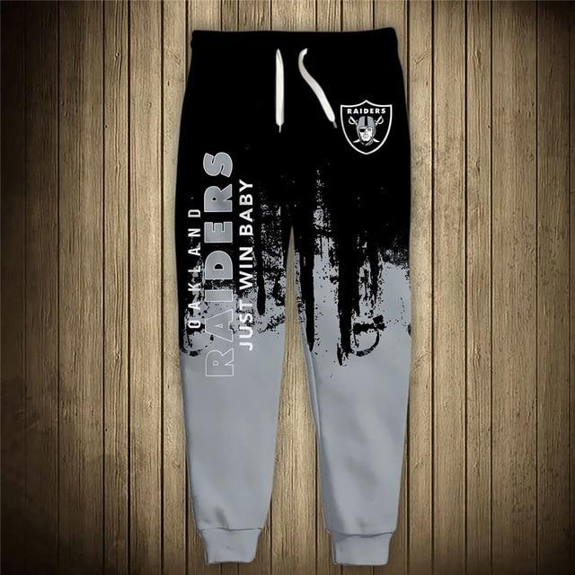 Raiders sweatpants 4 lines graphic for fans 