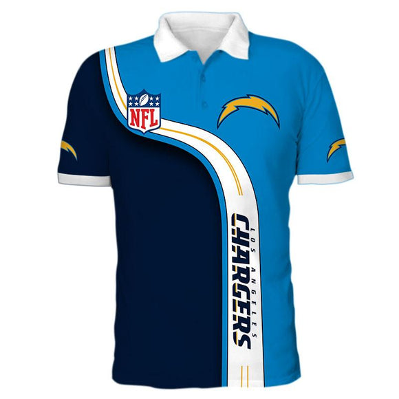 Men's Los Angeles Chargers Polo Shirt 3D