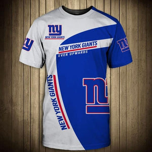 Men's New York Giants T shirt 3D Short Sleeve Ever Upwards
