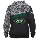 Men's New York Jets Zip Up Hoodies 3D Military Sweatshirt
