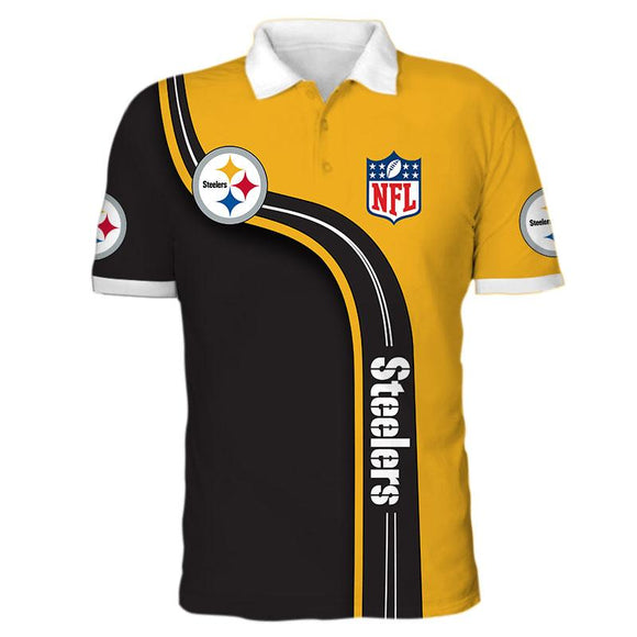 Men's Pittsburgh Steelers Polo Shirt 3D