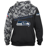 Men's Seattle Seahawks Military Hoodie 3D Sweatshirt Pullover