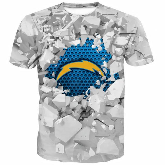 Los Angeles Chargers Nfl Sport Fans 3d T-Shirt Custom Name And Number -  Banantees
