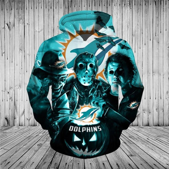 18% OFF Miami Dolphins Hoodies 3D Halloween Horror Night Sweatshirt  Pullover – 4 Fan Shop