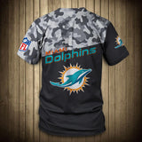 Miami Dolphins Military T Shirt 3D Short Sleeve