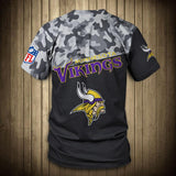 Minnesota Vikings Military T Shirt 3D Short Sleeve