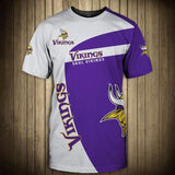 Minnesota Vikings T shirt Mens 3D Short Sleeve Skol Vikings