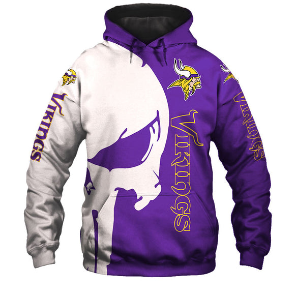 Minnesota Vikings Skull Hoodie