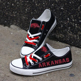 Novelty Design Arkansas Razorbacks Shoes Low Top Canvas Shoes