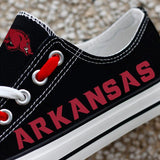 Novelty Design Arkansas Razorbacks Shoes Low Top Canvas Shoes