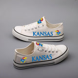 Novelty Design Kansas Jayhawks Shoes Low Top Canvas Shoes