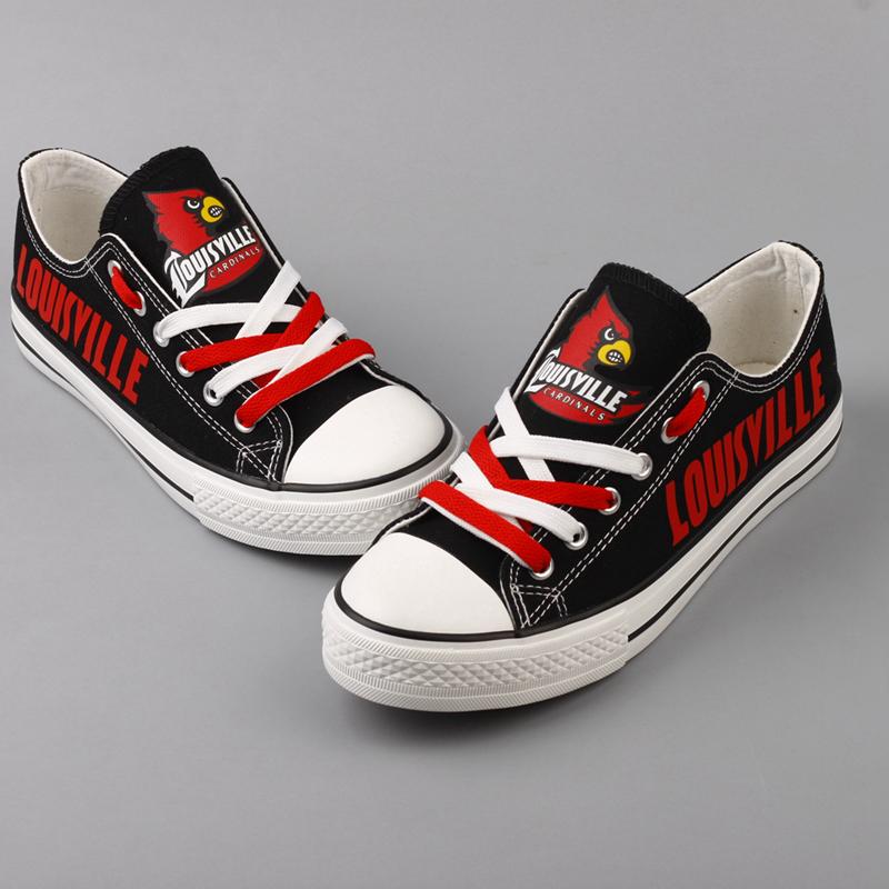 Hot Sale Novelty Design Louisville Cardinals Shoes Low Top Canvas