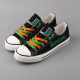 Novelty Design Miami Hurricanes Shoes Low Top Canvas Shoes