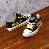 Novelty Design Missouri Tigers Shoes Low Top Canvas Shoes