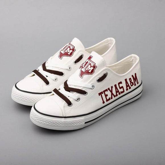 Novelty Design Texas A&M Aggies Shoes Low Top Canvas Shoes
