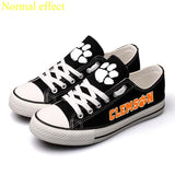 Novelty Design Clemson Tigers Shoes Low Top Canvas Shoes