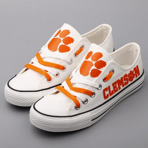 Novelty Design Clemson Tigers Shoes Low Top Canvas Shoes