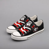 Novelty Design Georgia Bulldogs Shoes Low Top Canvas Shoes