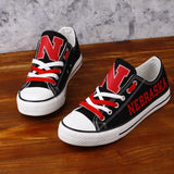 Novelty Design Nebraska Huskers Shoes Low Top Canvas Shoes