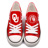 Novelty Design Oklahoma Sooner Shoes Low Top Canvas Shoes