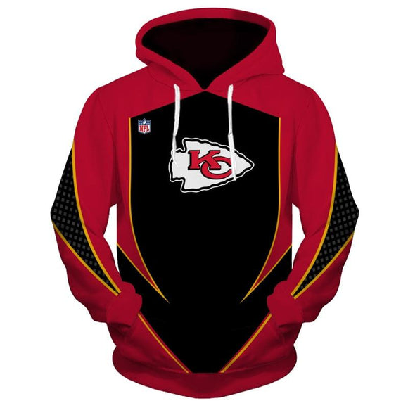 New Design NFL Football Kansas City Chiefs 3D Hoodie Sweatshirt Custom Jacket Pullover