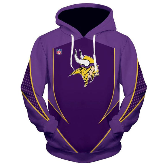 New Design NFL Football Minnesota Vikings 3D Hoodie Sweatshirt Custom ...
