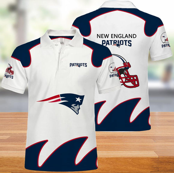 New England Patriots Polo Shirts White
