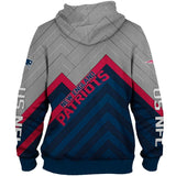 New England Patriots Zip Up Hoodies Sweatshirt 3D