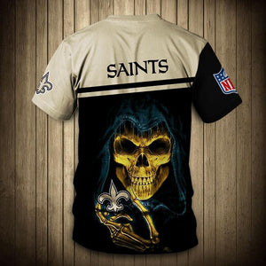 New Orleans Saints Mens T shirts 3D Hand Skull Short Sleeve