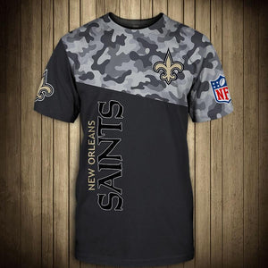 New Orleans Saints Military T Shirt 3D Short Sleeve