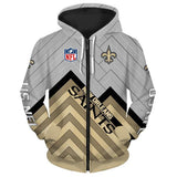 New Orleans Saints Zip Up Hoodies 3D Sweatshirt