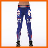 New York Giants 3D Print YOGA Gym Sports Leggings High Waist Fitness Pant Workout Trousers
