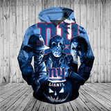 New York Giants Hoodies 3D Halloween Horror Night Sweatshirt Pullover