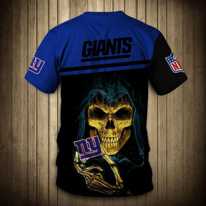 New York Giants Tee shirts 3D Hand Skull Short Sleeve