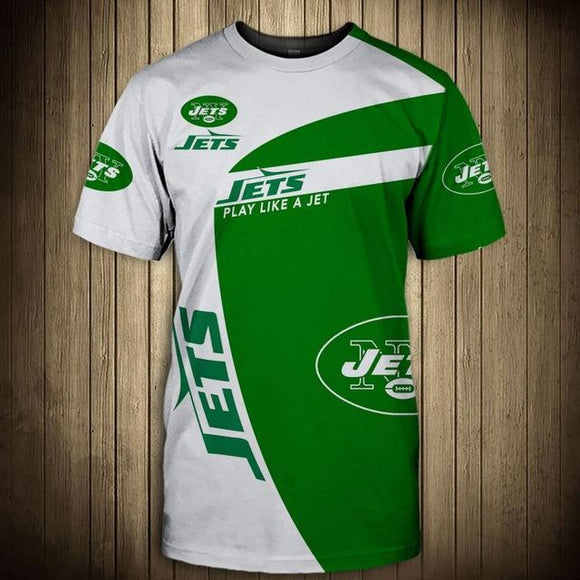New York Jets Tee shirt 3D Short Sleeve Ever Upwards