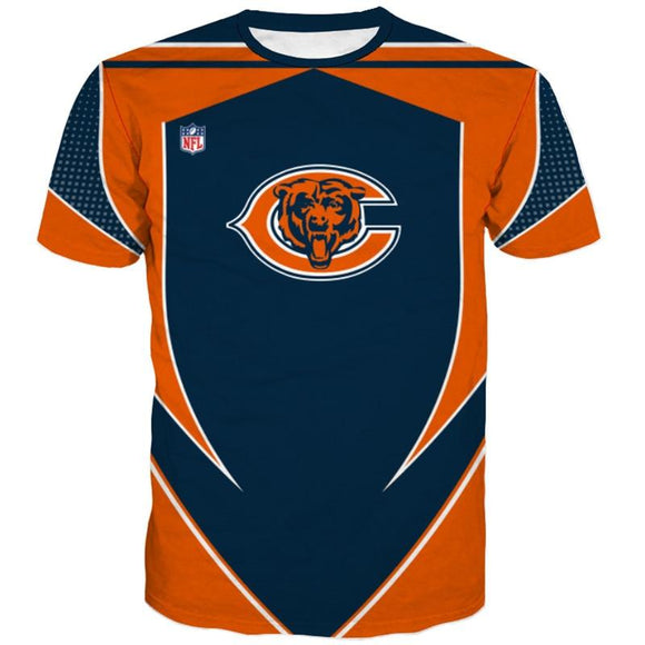 NFL Football Chicago Bears Men's T-shirt 3D Short Sleeve O Neck