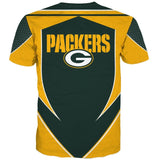 NFL Football Green Bay Packers Men's T-shirt 3D Short Sleeve O Neck