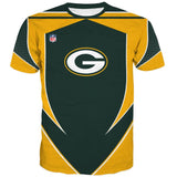 NFL Football Green Bay Packers Men's T-shirt 3D Short Sleeve O Neck